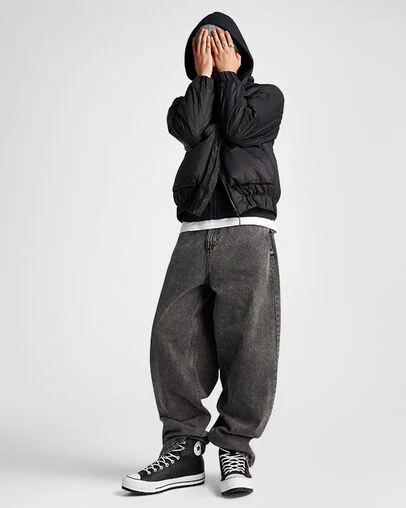 Chuck Taylor All Star Water-Repellent Hiker Boot Black/Black/White, On Foot Shot 1