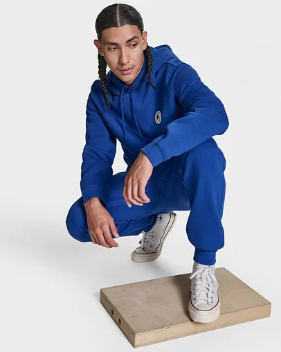 Chuck Taylor All Star Patch Hoodie Blue, Detail View