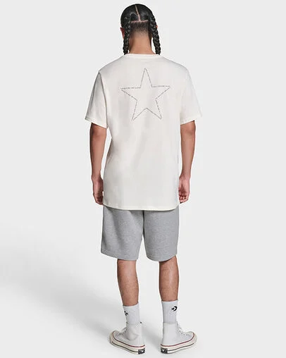 Star T-Shirt Egret, Full Body View