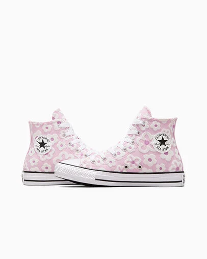 Chuck Taylor All Star Floral Chenille Stardust Lilac/Grape Fizz, Detail Angle View