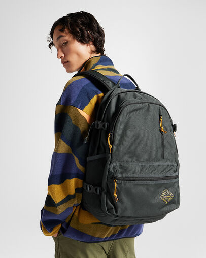 Graphic Straight Edge Backpack Secret Pines Green
