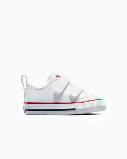 Chuck Taylor All Star Hook and Loop Leather Low Top White