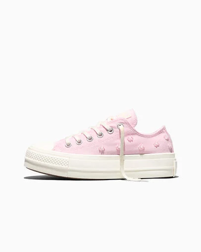Chuck Taylor All Star Lift Platform Beads New Found Bloom Pink/Egret/Egret, Inner Side View