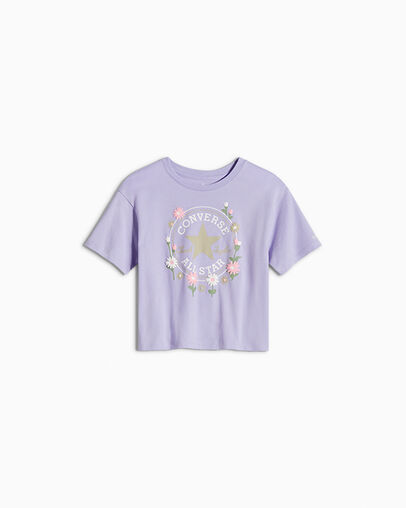 Joyful Florals Boxy T-Shirt Violet Heat, Front View