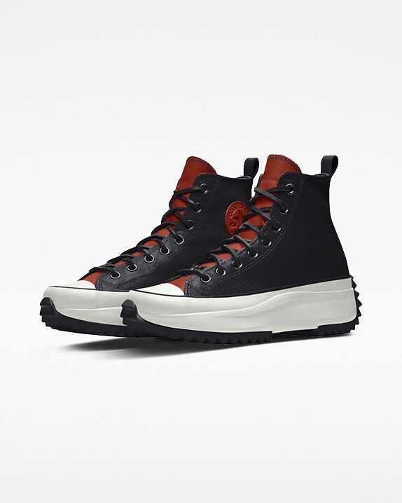 converse custom leather platform