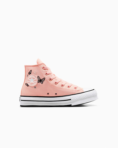 Chuck Taylor All Star EVA Lift Butterflies Soft Peach/White/Black, Outer Side View