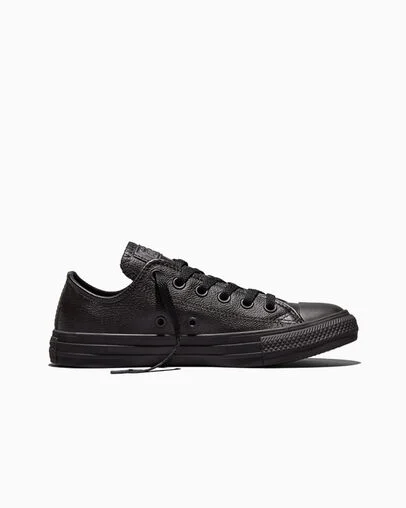 Chuck Taylor All Star Leather Black Mono, Outer Side View