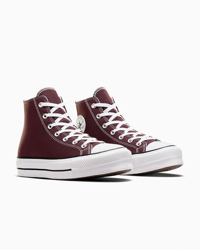 Chuck Taylor All Star Lift Platform El Dorado Brown/White/Black, Top and Side View
