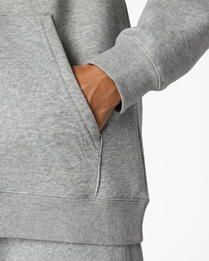 Converse Go-To Embroidered Star Chevron Standard-Fit Fleece Hoodie Vintage Grey Heather, Detail View