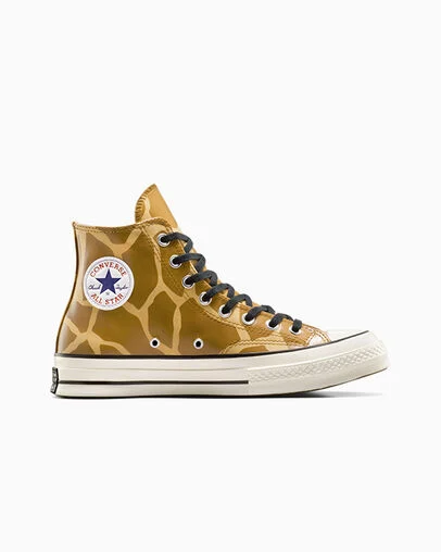 Chuck 70 Glow-In-The-Dark Giraffe Print Ginger Snap/Egret/Gopher Gold, Outer Side View