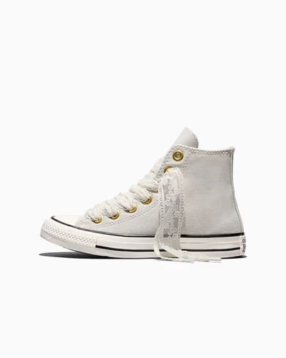 Chuck Taylor All Star Lace Light Grey/Gold/Vintage White, Inner Side View
