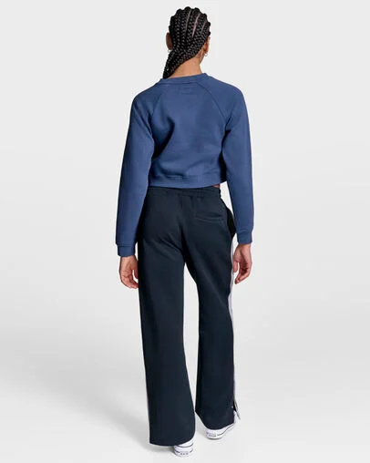 Star Chevron Cropped Crew Neck Navy, Detail View