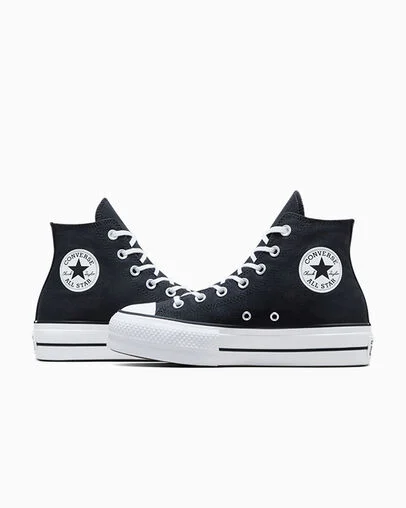 Chuck Taylor All Star Lift Platform Canvas Black/White/White, Detail Angle View