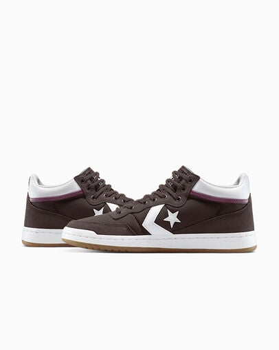 CONS Fastbreak Pro Nylon & Leather Rugged Brown/White/Mesa Rose, Detail Angle View