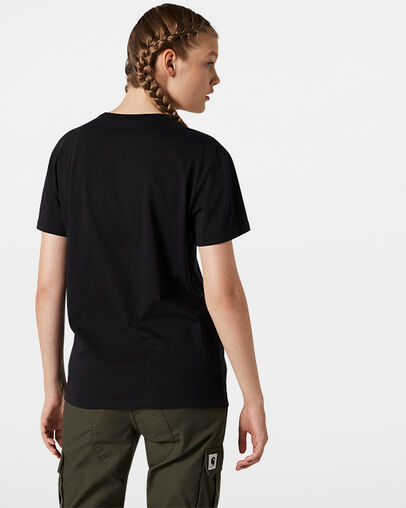 Exist Loudly Embroidery Short Sleeve Converse Black