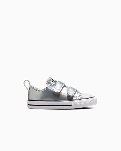 Chuck Taylor All Star Metallic Silver/White/Silver, Outer Side View