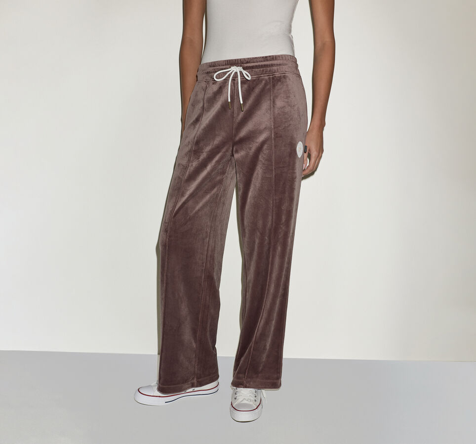 Chuck Taylor Patch Velour Relaxed Track Pant Pot Hole Plum