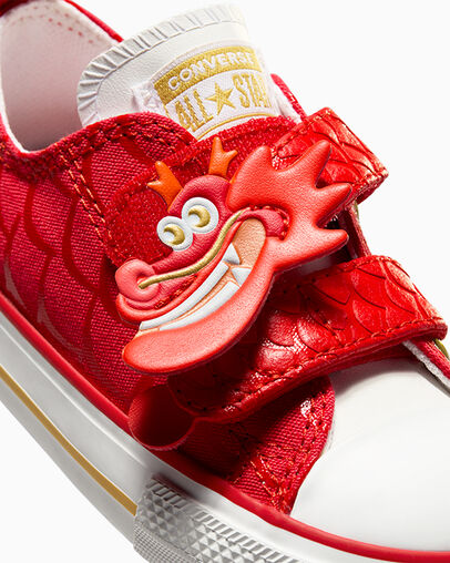 Chuck Taylor All Star Easy-On Lunar New Year Dragon Red/White/Gold, Detail Angle View