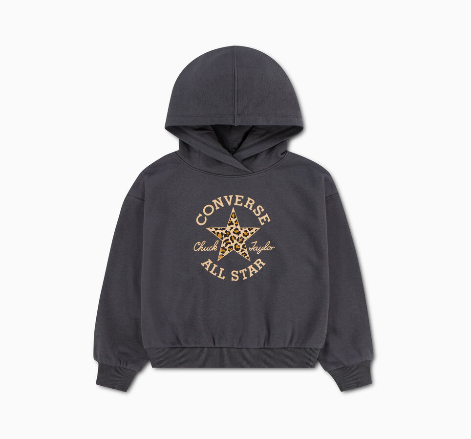 Leopard Chuck Taylor Patch Relaxed Hoodie Black/Dark Matter