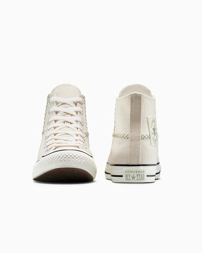 Chuck Taylor All Star Patchwork Light Dune/Egret, Heel View