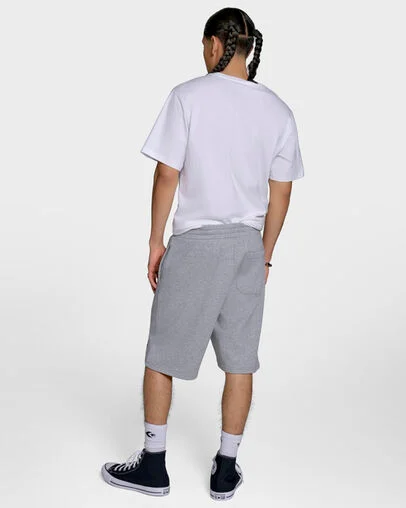 Chuck Taylor All Star Patch Shorts Vintage Grey Heather, Detail View