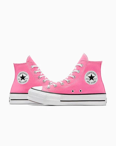 Chuck Taylor All Star Lift Platform Canvas Pink/White/Black, Detail Angle View