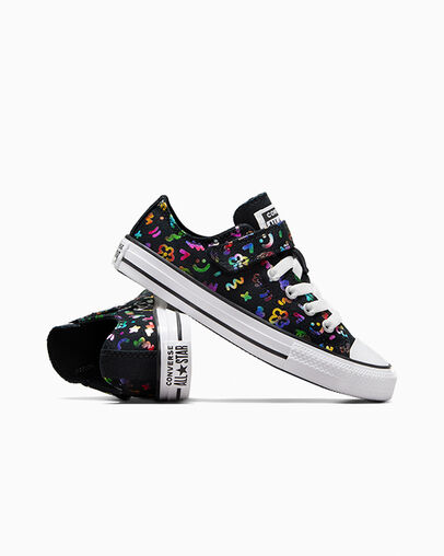 Chuck Taylor All Star Easy On Doodles Black/White/Black, Detail Angle View