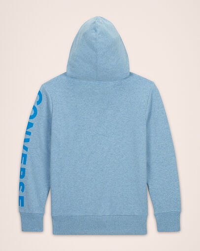 Heathered Chuck Taylor Patch Pullover Hoodie Light Blue Heather, Detail View