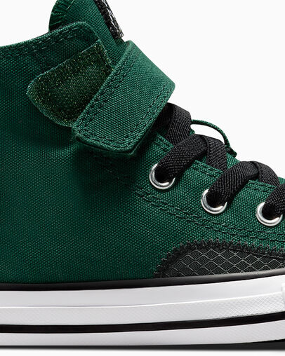 Chuck Taylor All Star Sporty Easy-On Green Envy/Black/White, Detail Angle View