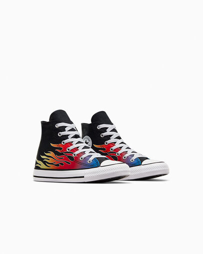 Chuck Taylor All Star Cars Black/Black/White, Top and Side View