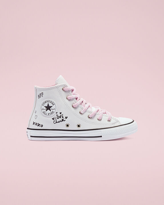 big kids white converse