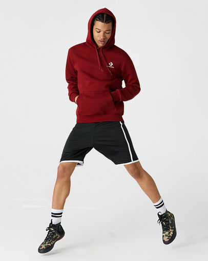 Star Chevron Embroidered Pullover Hoodie Back Alley Brick