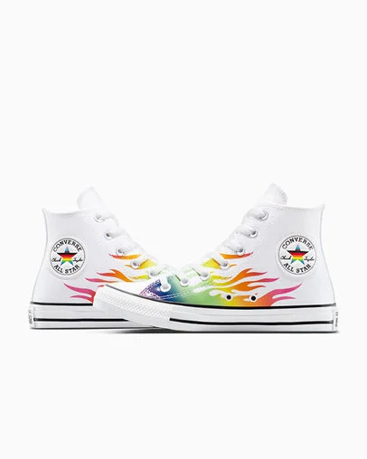 Chuck Taylor All Star Pride White/Chaos Fuchsia, Detail Angle View