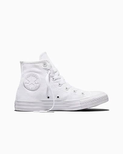 Chuck Taylor All Star Canvas White Monochrome, Outer Side View