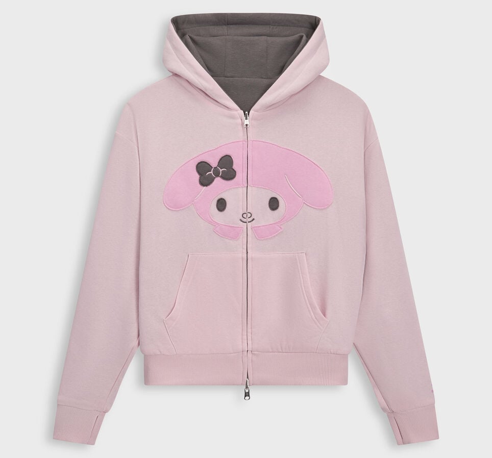 Converse x Hello Kitty&reg; and Friends Kuromi&trade; and My Melody&trade; Full Zip Hoodie Plum Kitten/Parfait Pink