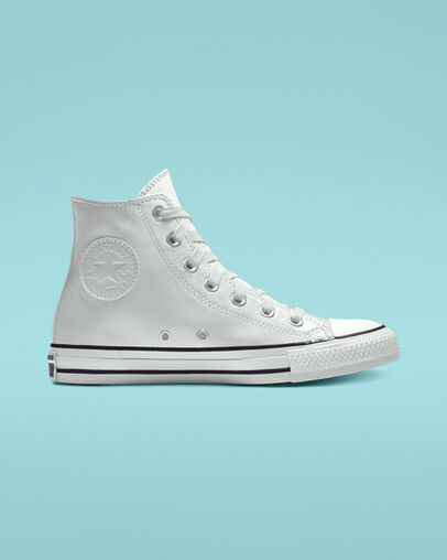 Custom Chuck Taylor All Star Leather High Top white