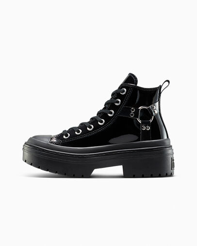 Chuck Taylor All Star Lugged Heel Platform Patent Leather Black/Black/Black, Inner Side View