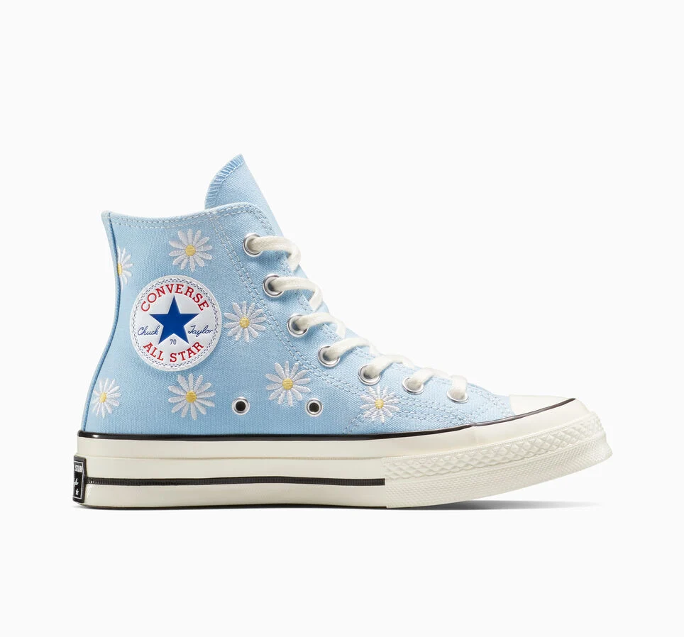 Chuck 70 Embroidered Daisies Blue It/White/Black
