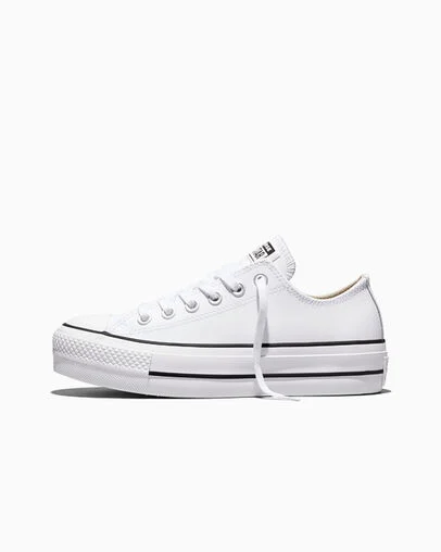 Chuck Taylor All Star Lift Platform Leather White/Black/White, Inner Side View