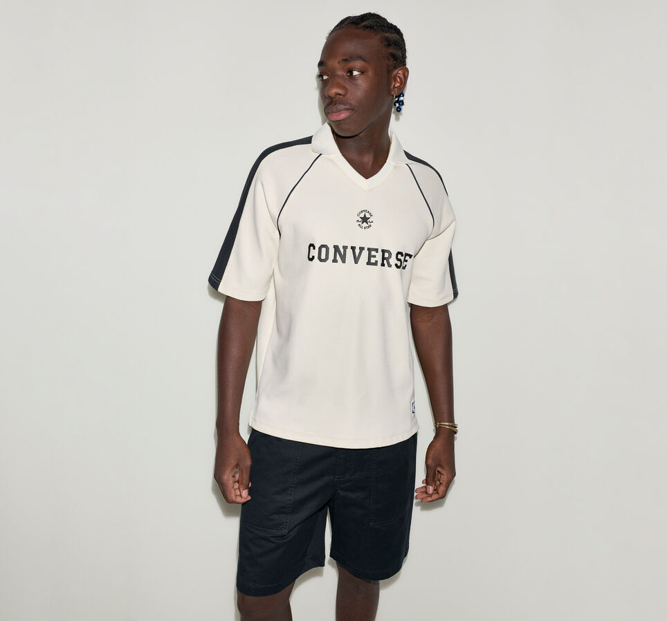 Retro Jersey Polo Converse Egret