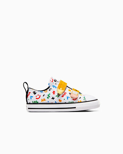 Chuck Taylor All Star Easy-On Doodles White/Yellow/Black, Outer Side View