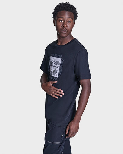 Comic Strip T-Shirt Converse Black, Back View