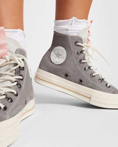 Chuck 70 Origin Story Grey/Donut Glaze, On Foot Shot 2