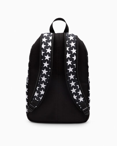 Patterned GO 2 Backpack Converse Black And White Stars, Back View