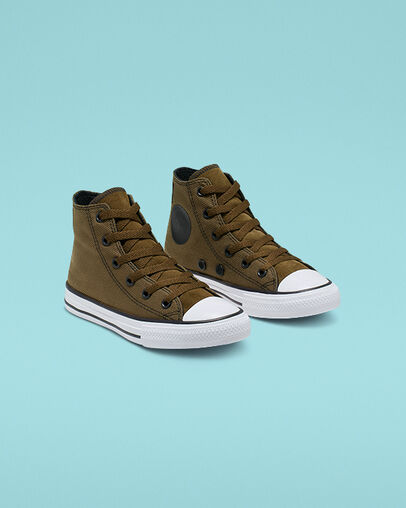 Heavy Gauge Twill Chuck Taylor All Star Surplus Olive/Black/White