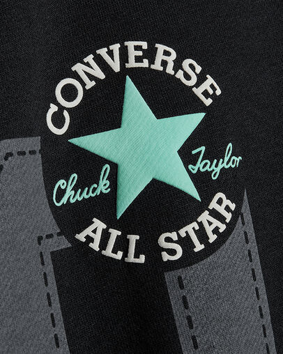 Retro Remix Pullover Black, Full Body View