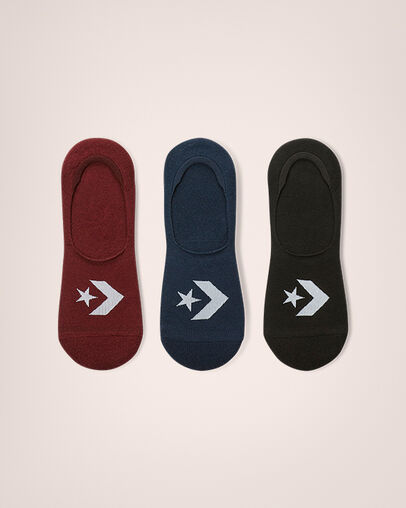 3-Pack Star Chevron Made For Chucks Socks Dark Burgundy/Navy/Black, Front View