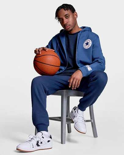 Chuck Taylor All Star Patch Full-Zip Hoodie Slacker Blue