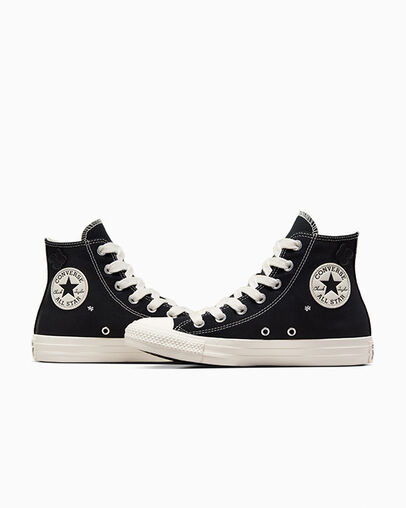 Chuck Taylor All Star 3D Flowers Black/Egret/Purple, Detail Angle View