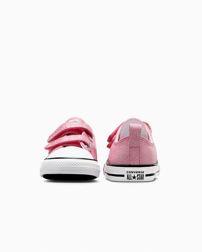 Chuck Taylor All Star Easy-On Prism Glitter Oops Pink/Black/White, Heel View